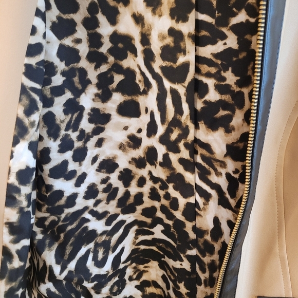 Chico's Tan Jacket with Black Accents - Picture 4 of 7